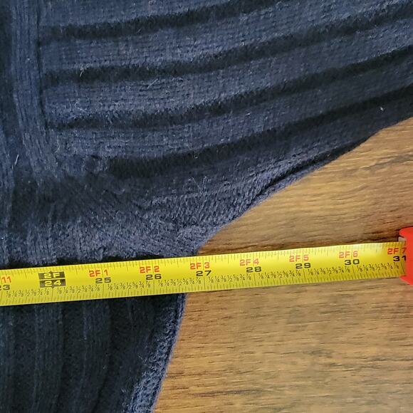 Utility Lambswool Blend Y2K Sweater Mens XL Navy Heavyweight Preppy Ski Chalet - Picture 5 of 6